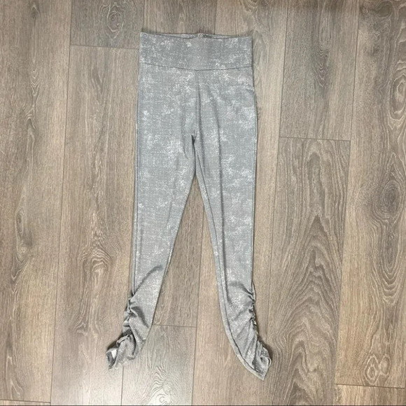 Mexx Women's Leggings Washed Tie Dye Ruched Grey High Rise Waist Size Medium - Picture 2 of 14